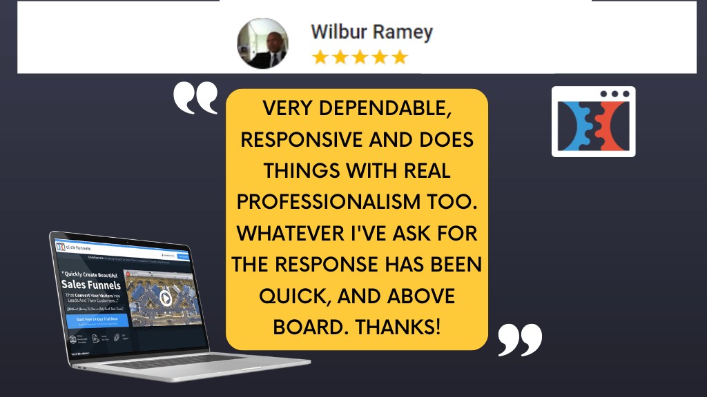 Five-star client review for My-O-Staff funnel work